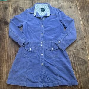 Mini Boden Blue Cord Dress sz 7-8